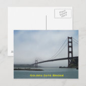 Carte postale du Golden Gate Bridge sur un jour de (Devant / Derrière)