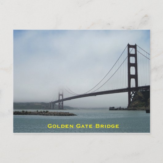 Carte postale du Golden Gate Bridge sur un jour de (Devant)