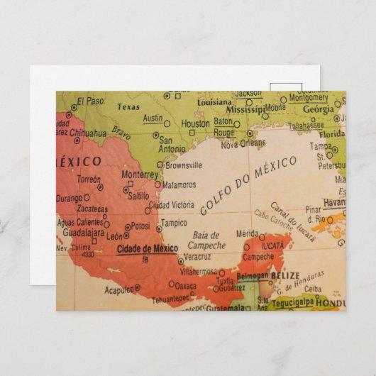Carte postale du golfe du Mexique (Devant / Derrière)