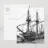 Carte postale du grand voilier Susan Constant (Devant / Derrière)