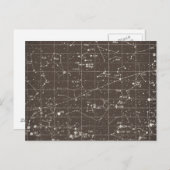 Carte postale du graphique de constellation vintag (Devant / Derrière)