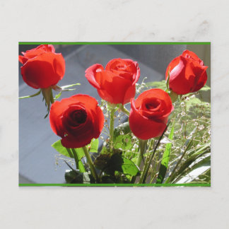 Carte postale du groupe Rose rouge
