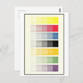 Carte postale du Guide de mixage de couleurs vinta (Devant / Derrière)