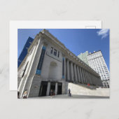 Carte postale du hall du train Moynihan de New Yor (Devant / Derrière)