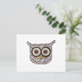 Carte postale du hibou en tweed (Debout devant)