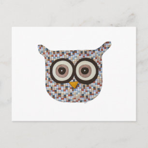 Carte postale du hibou en tweed