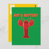 Carte postale du homard chaud et beurré (Devant / Derrière)
