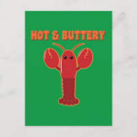 Carte postale du homard chaud et beurré