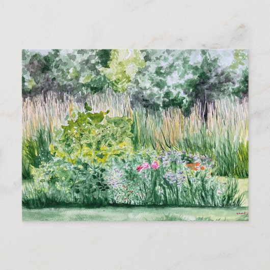 carte postale du jardin de fleurs (Devant)