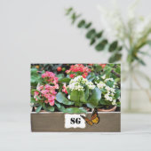 Carte postale du jardin de fleurs de monogramme (Debout devant)