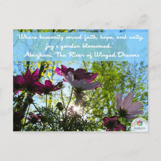 Carte postale du jardin de la Force de l'Amitié (Devant)