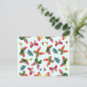 Carte postale du jardin papillon coloré (Debout devant)