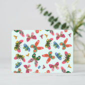 Carte postale du jardin papillon coloré (Debout devant)