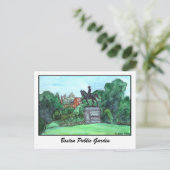 Carte postale du jardin public de Boston (Debout devant)