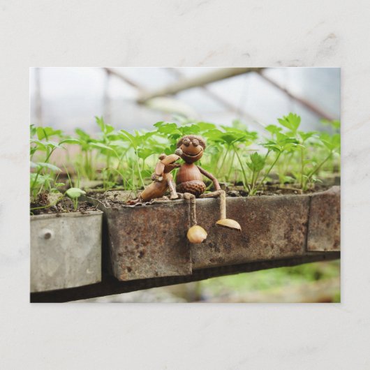 Carte postale du jardinier de printemps de l'elfe  (Devant)