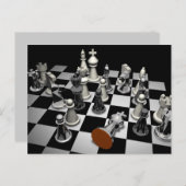carte postale du jeu d'échecs (Devant / Derrière)