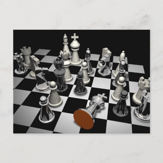 carte postale du jeu d'échecs (Devant)