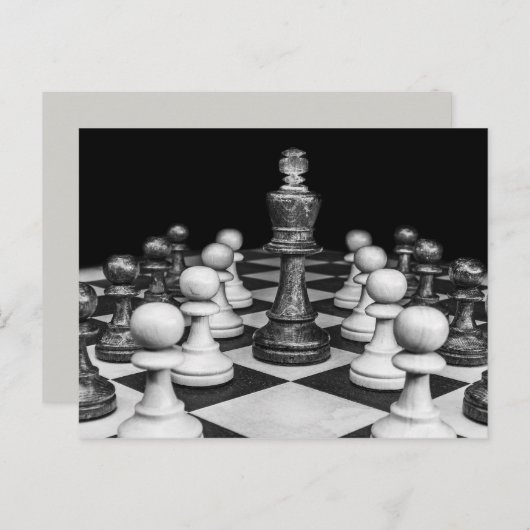 carte postale du jeu d'échecs (Devant / Derrière)