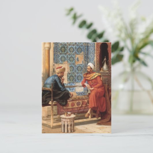 Carte postale du jeu d'échecs (Debout devant)