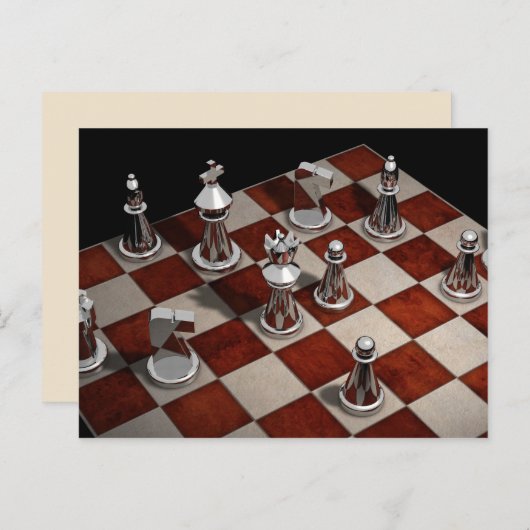 carte postale du jeu d'échecs (Devant / Derrière)