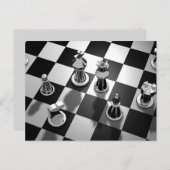 carte postale du jeu d'échecs (Devant / Derrière)