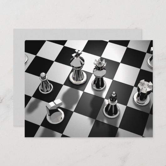 carte postale du jeu d'échecs (Devant / Derrière)