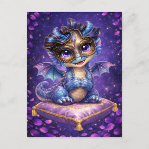 Carte postale du joli dragon de carnaval