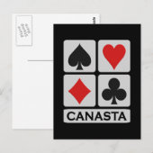 Carte postale du joueur de Canasta (Devant / Derrière)