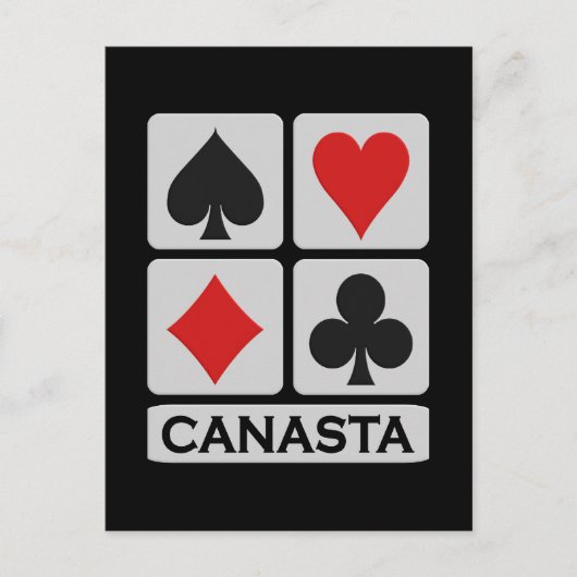 Carte postale du joueur de Canasta (Devant)