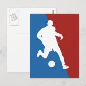 Carte postale du joueur de football (Devant / Derrière)