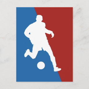 Carte postale du joueur de football