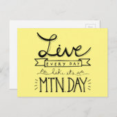 Carte postale du jour de montagne (Devant / Derrière)