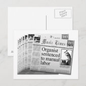 carte postale du journal fictif - orthographe amér (Devant / Derrière)