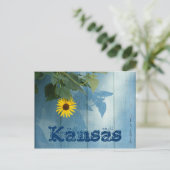 Carte postale du Kansas : Bleu (Debout devant)