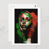 Carte postale du Kenya - Portrait artistique - Mon (Devant / Derrière)