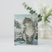 Carte postale du King Snow Leopard du Sommet (Debout devant)