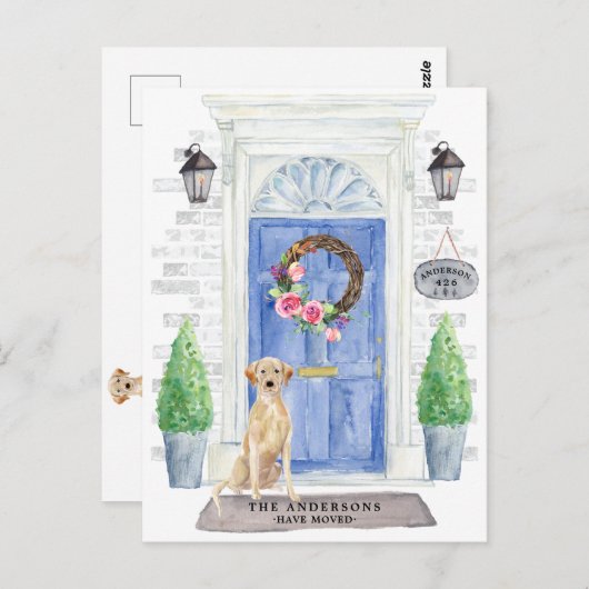 Carte postale du Labrador Retriever Moving Faire-p (Devant / Derrière)