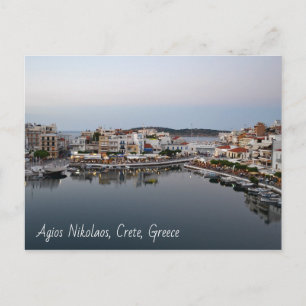 Carte postale du lac Agios Nikolaos