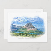 Carte postale du lac caché Parc national des Glaci (Devant / Derrière)