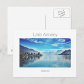 Carte postale du Lac d'Annecy - Baie de Talloires (Devant / Derrière)