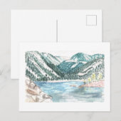 carte postale du lac de lave (Devant / Derrière)