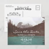 Carte postale du lac de montagne pour annoncer la (Devant / Derrière)