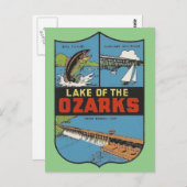 Carte postale du lac des Ozarks (Devant / Derrière)