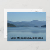 Carte postale du lac Koocanusa Montana (Devant / Derrière)