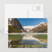 Carte postale du lac Louise, Canada (Devant / Derrière)