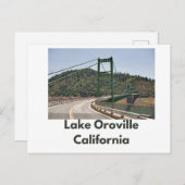 Carte postale du lac Oroville (Devant / Derrière)