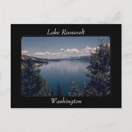 Carte postale du lac Roosevelt, Washington (Devant)