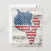 Carte postale du lac Sebago (Devant / Derrière)