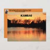 Carte postale du lac Sterling du Kansas Sunset Ref (Devant / Derrière)