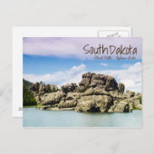 Carte postale du lac Sylvan du Dakota du Sud (Devant / Derrière)